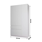 Шкаф распашной Сура (3 ств. 1ящ.) 1200х2100х480 Белый