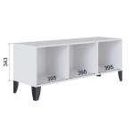 Тумба под ТВ ТВМ-4 дуб сонома/графит+белый