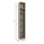 Набор прихожая Голд Бостон(пенал П 400 + антресоль А 400)(Бежевый(Глиняный/Серый)