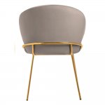 Стул-полукресло Emil латте с золотыми ножками