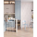 Стул барный Louran с подушкой белый