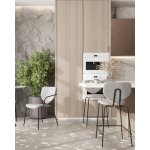 Стул полубарный Masey серый с серой экокожей