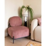 Кресло Стоун велюр рельефный коралловый