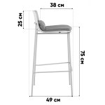 Стул барный Louran с подушкой зелёный