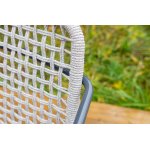 "Тунис" стул плетеный из роупа, каркас алюминий темно-серый (RAL7024), роуп светло-серый