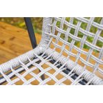 "Тунис" стул плетеный из роупа, каркас алюминий темно-серый (RAL7024), роуп светло-серый