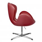 Кресло SWAN STYLE CHAIR красный, натуральная кожа