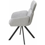 Стул LONG 360 град. поворот. NS10 Серый, букле / черный каркас, М-City