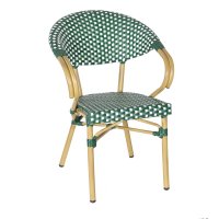"Грас" плетеный стул из искусственного ротанга, цвет зеленый