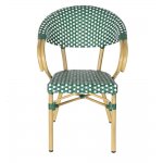 "Грас" плетеный стул из искусственного ротанга, цвет зеленый