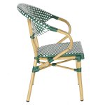 "Грас" плетеный стул из искусственного ротанга, цвет зеленый