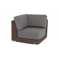 "Капри" модуль диванный угловой с подушками, цвет коричневый