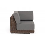 "Капри" модуль диванный угловой с подушками, цвет коричневый