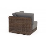 "Капри" модуль диванный угловой с подушками, цвет коричневый