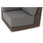 "Капри" модуль диванный угловой с подушками, цвет коричневый