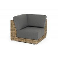 "Капри" модуль диванный угловой с подушками, цвет соломенный