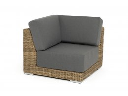 "Капри" модуль диванный угловой с подушками, цвет соломенный