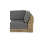 "Капри" модуль диванный угловой с подушками, цвет соломенный