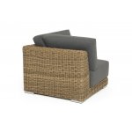 "Капри" модуль диванный угловой с подушками, цвет соломенный