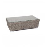 "Капучино" журнальный столик из искусственного ротанга (гиацинт), цвет cерый