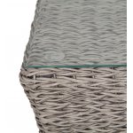 "Капучино" журнальный столик из искусственного ротанга (гиацинт), цвет cерый