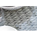 "Капучино" журнальный столик из искусственного ротанга (гиацинт), цвет cерый