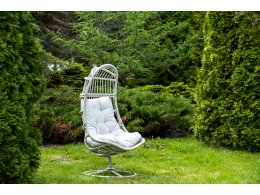 "Севилья" кресло-кокон из искусственного ротанга, цвет светло-серый "Севилья" кресло-кокон из искусственного ротанга, цвет светло-серый