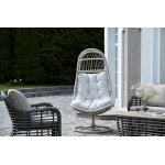 "Севилья" кресло-кокон из искусственного ротанга, цвет светло-серый