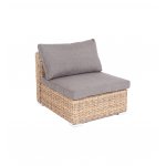 Лунго модуль диванный прямой с подушками, цвет соломенный (гиацинт)