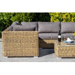 Лунго модуль диванный прямой с подушками, цвет соломенный (гиацинт)