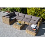 Лунго модуль диванный прямой с подушками, цвет соломенный (гиацинт)