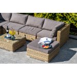 Лунго модуль диванный прямой с подушками, цвет соломенный (гиацинт)