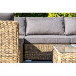 Лунго модуль диванный прямой с подушками, цвет соломенный (гиацинт)