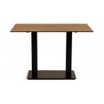 "Каффе" стол из HPL 110х70см, цвет "дуб", подстолье стальное двойное