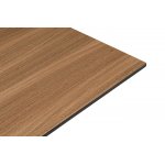 "Каффе" стол из HPL 110х70см, цвет "дуб", подстолье стальное двойное