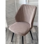 Стул РОССО 360 град. поворот. B5 Капучино, велюр / черный каркас, М-City