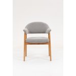 Стул обеденный Tavu с деревянными ножками серый 2 шт.