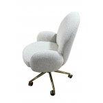 Кресло офисное Клауд PRO BS1239-WT, белый крем/золото