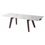 Стол BETIS 180 MATTE GILDED WHITE SOLID CERAMIC / Орех, ®DISAUR