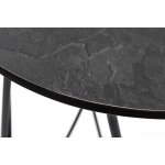 "Колумбия" журнальный стол из HPL круглый Ø40 H55, каркас из алюминия темно-серый (RAL 7024), цвет столешницы "серый гранит"