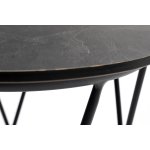 "Колумбия" журнальный стол из HPL круглый Ø40 H55, каркас из алюминия темно-серый (RAL 7024), цвет столешницы "серый гранит"