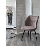 Стул РОССО 360 град. поворот. B5 Капучино, велюр / черный каркас, М-City