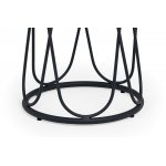 "Перу" журнальный стол из HPL круглый Ø40 H55, каркас из алюминия темно-серый (RAL 7024) муар, цвет столешницы "дуб"