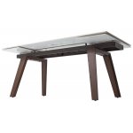 Стол BETIS 180 MATTE GILDED WHITE SOLID CERAMIC / Орех, ®DISAUR