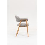 Стул обеденный Tavu с деревянными ножками серый 2 шт.