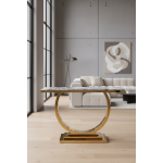 Стол-консоль Лира IST-806,120х40х76 см, темно-серый/золотой