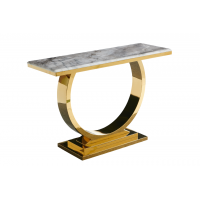 Стол-консоль Лира IST-806,120х40х76 см, светло-серый/золотой Стол-консоль Лира IST-806,120х40х76 см, светло-серый/золотой