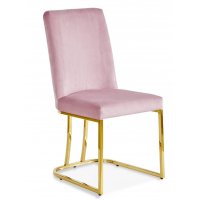 Стул обеденный Пресли DX-2055, 45х44х92, пыльная роза/золотой