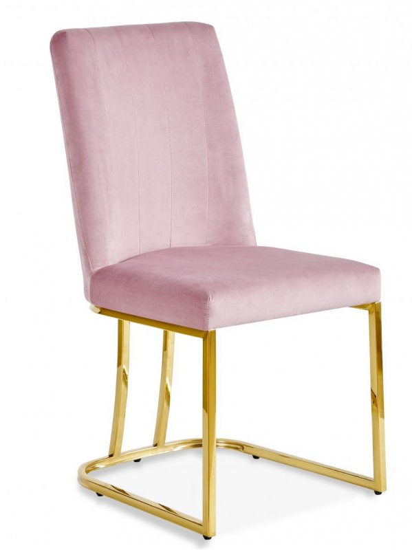 Стул обеденный Пресли DX-2055, 45х44х92, пыльная роза/золотой