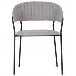 Стул Turin серый с чёрными ножками